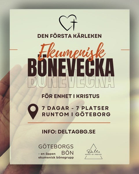 En affisch om ekumenisk bönevecka.