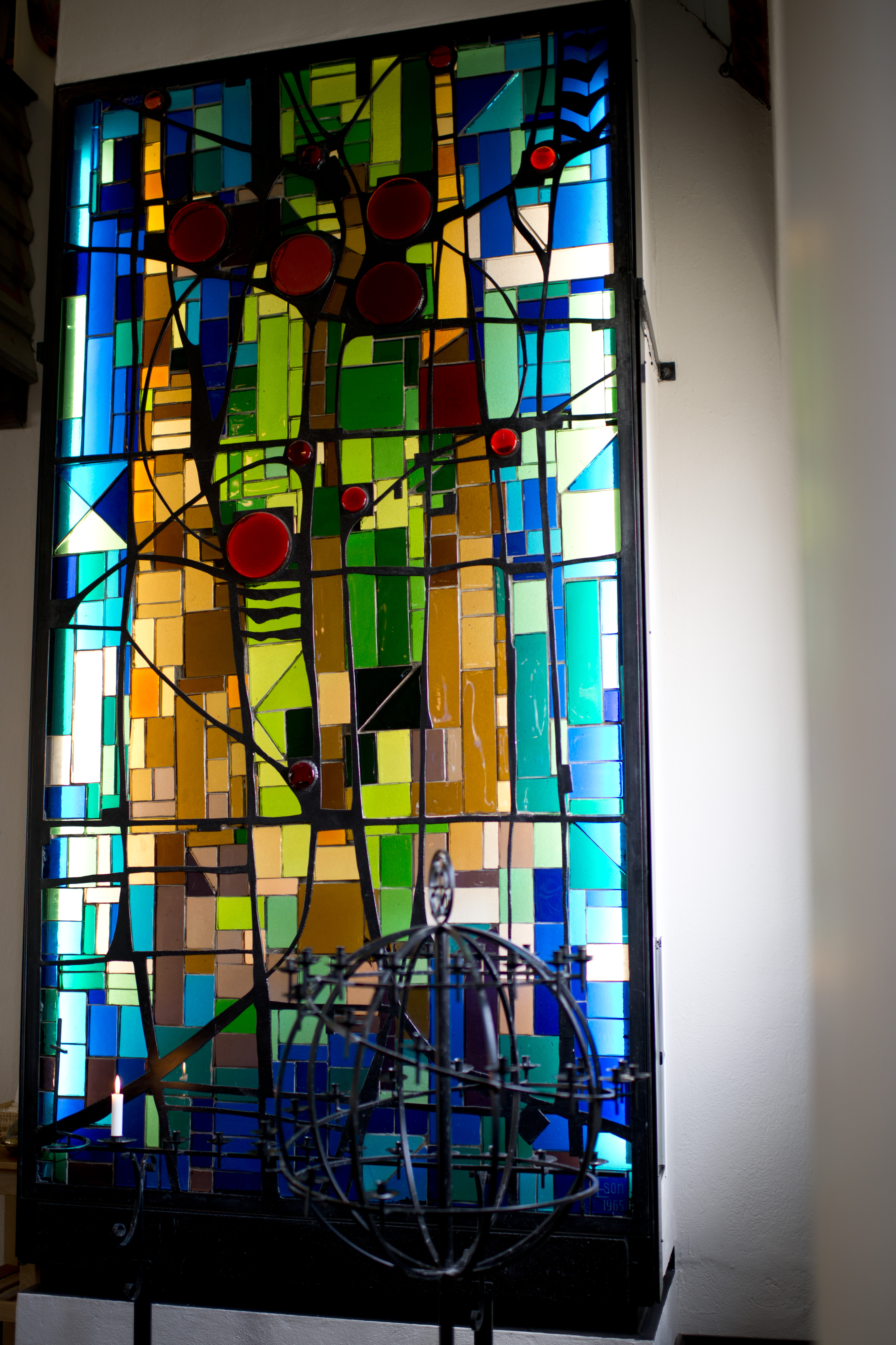 Glasmosaiken Livets träd i Enskede kyrka