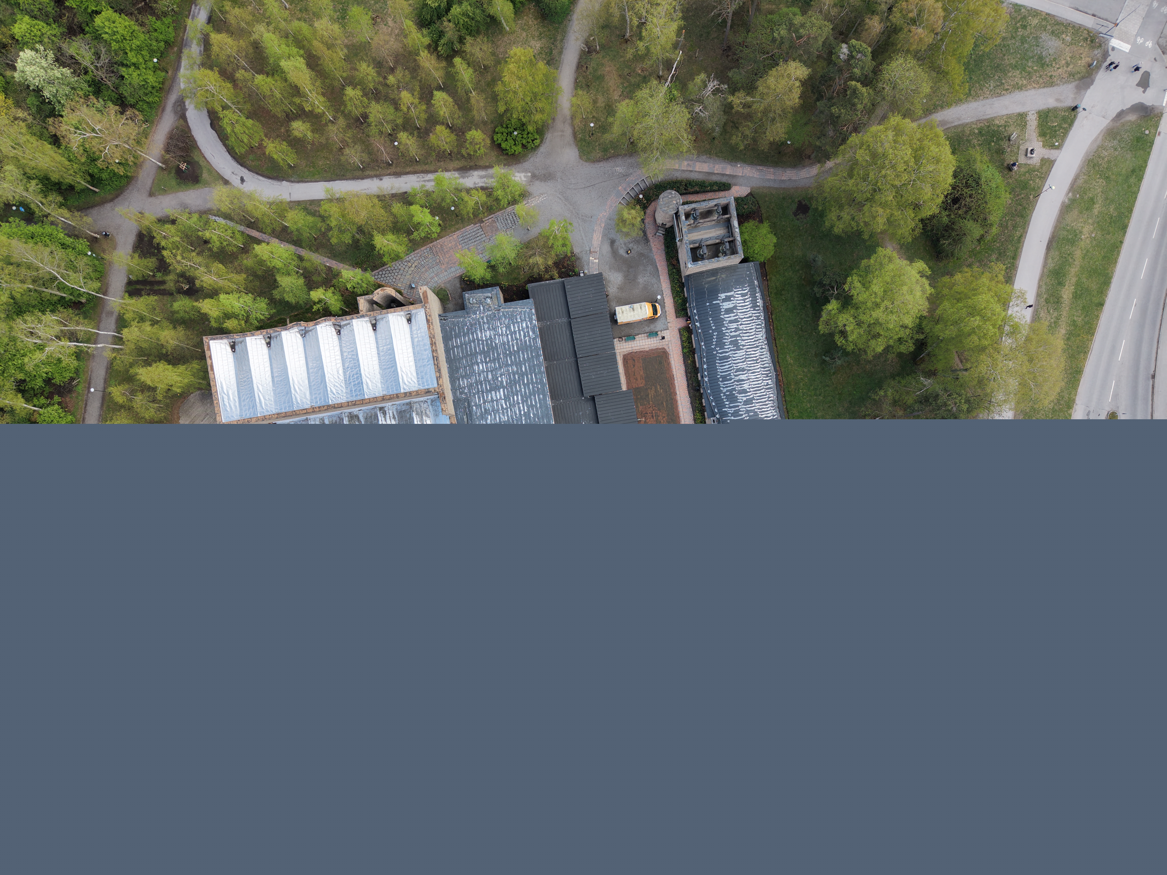 Bild på Markuskyrkans tak uppifrån