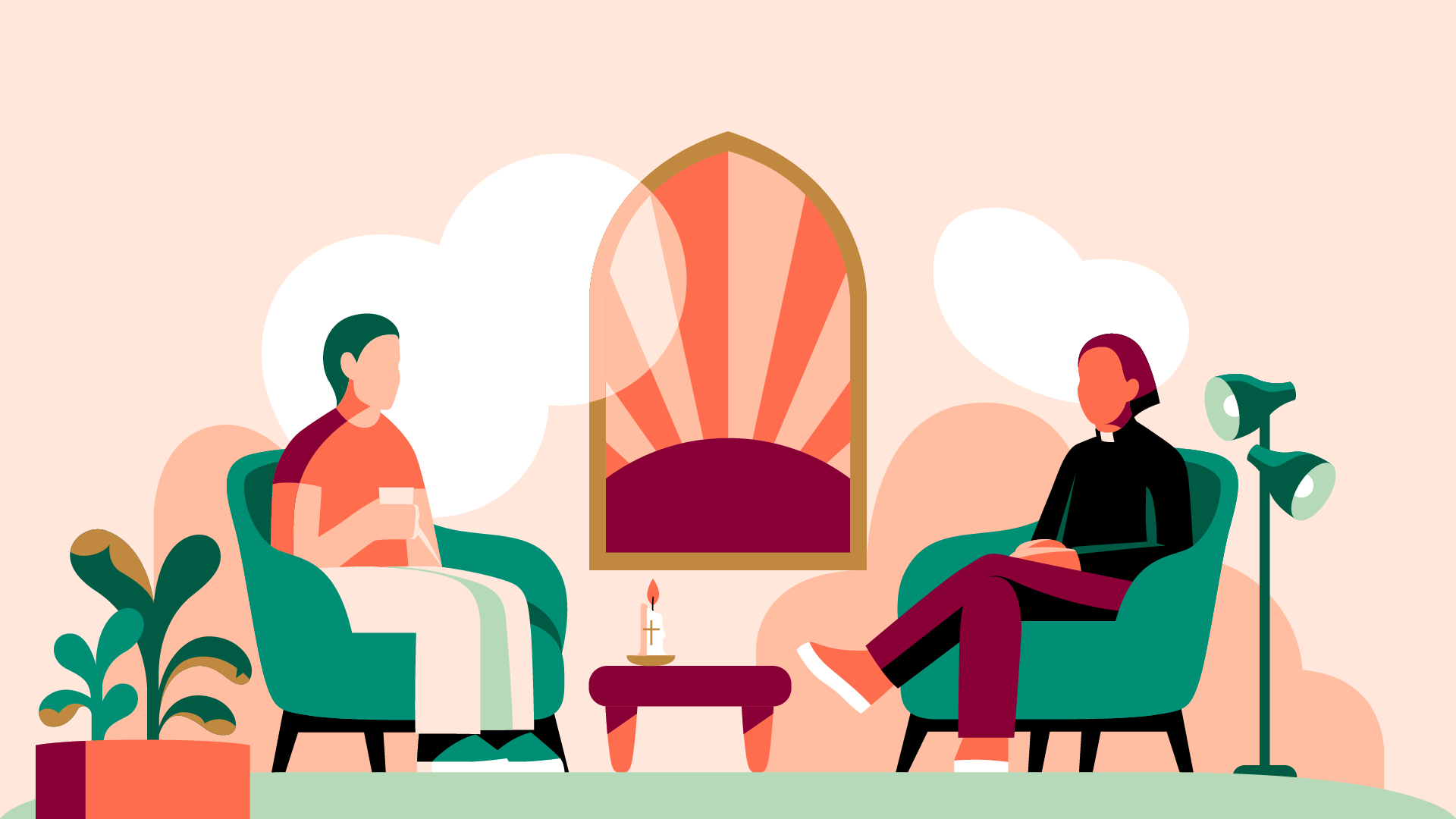 Själavårdssamtal - illustration