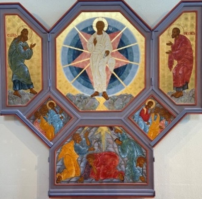 Altarbild zum Thema Verklärung Jesu