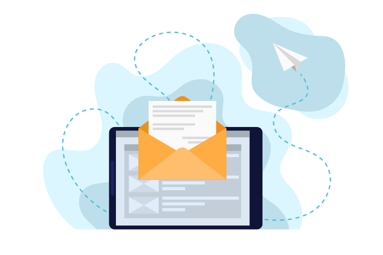 Nyheter i ett kuvert och på en läsplatta.