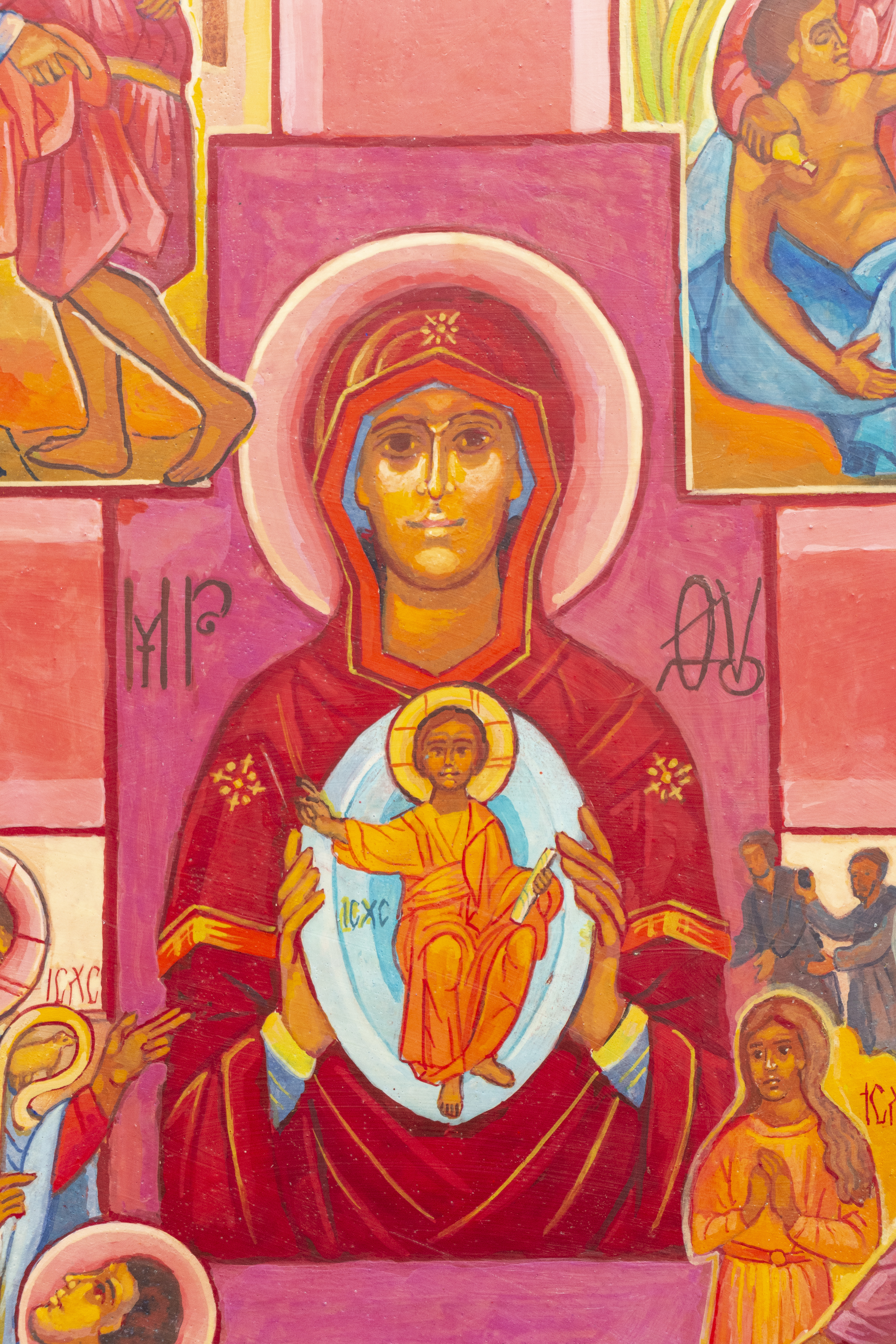 Detalj av ikonmålning.