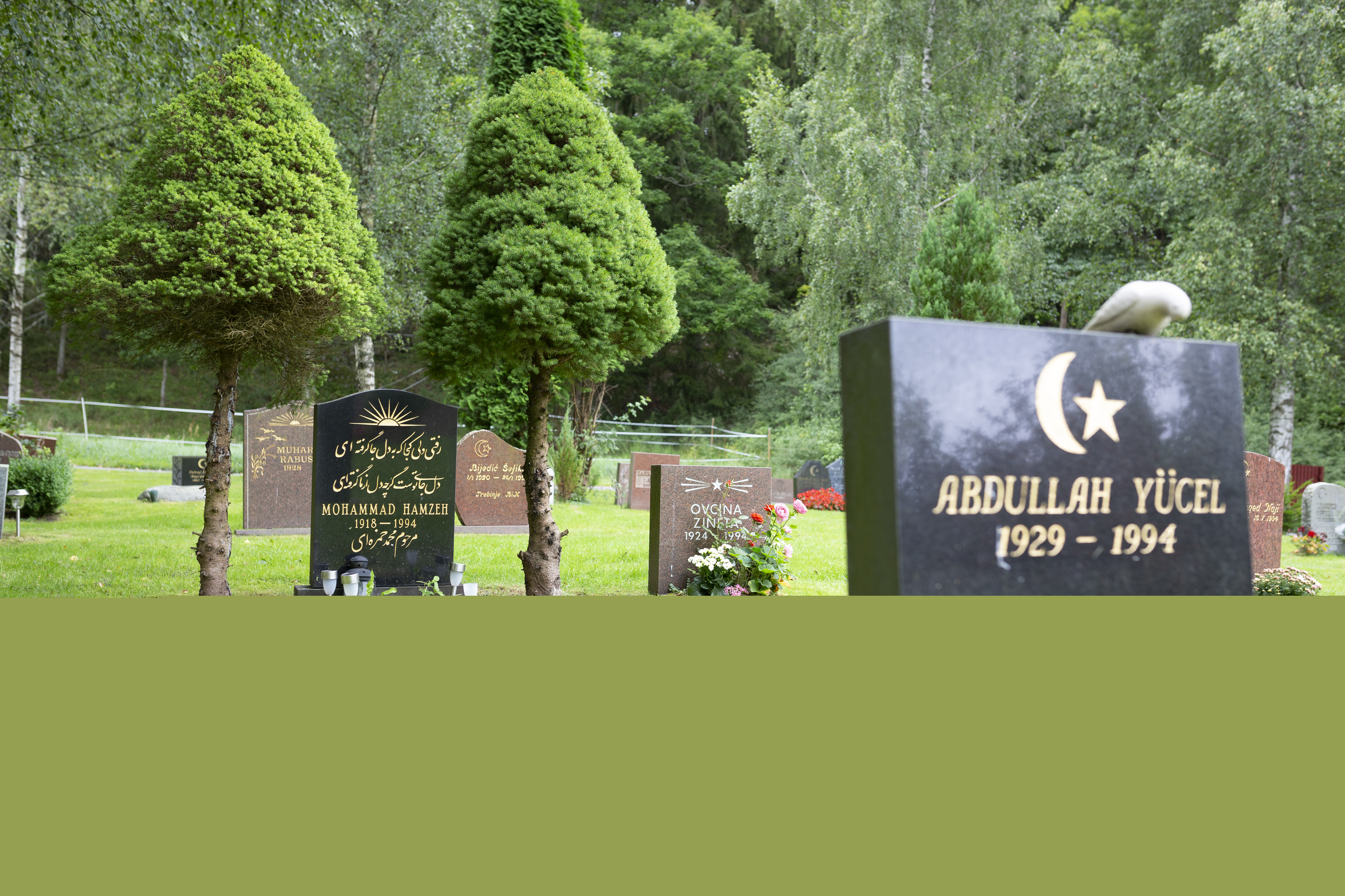 En muslimsk skogskyrkogård.