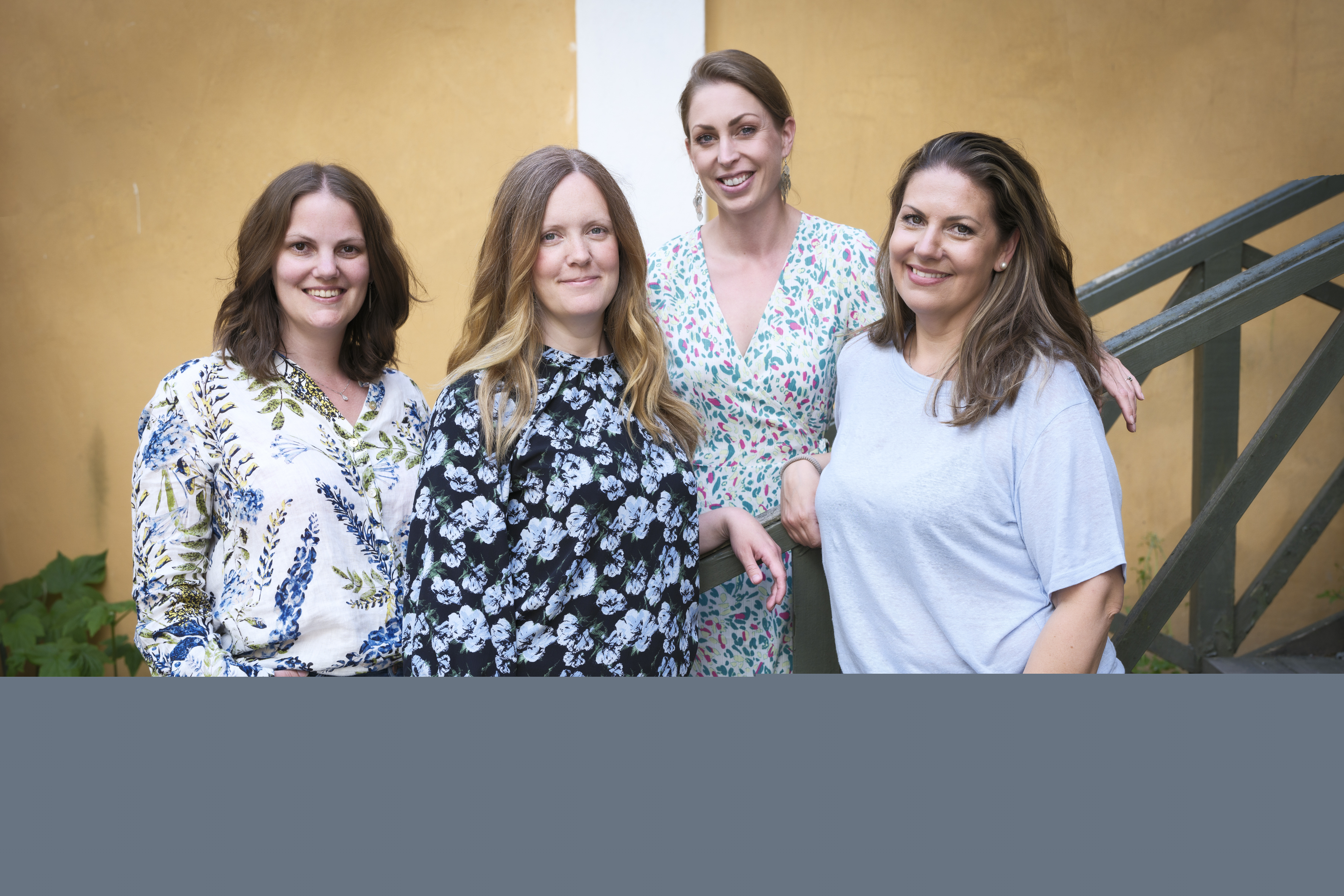 Fyra kvinnor som jobbar på Givarservice.